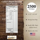 2500 Cashier s Report Envelopes Mt235  4 1 2  X 10 3 8   White  24lb  2500 box