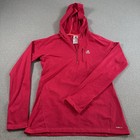 Adidas Athletic Jacket Womans L Pink 1 4 Zip Pullover Gym Training Outdoors Euc