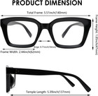 Fashion Vintage Square Non-prescription Clear Lens Glasses For Women Men  Thick 