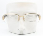 Versace Ve1175b 1002 Semi Rimless Eyeglasses Glasses Polished Gold 53mm W case