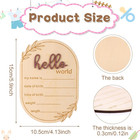 Personalized Wooden Baby Announcement Sign For Newborn Photo Prop  brown 