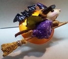Wee Forest Folk Witch Pin Halloween Witch Mouse Black Bat Broom Tm-07 Retired