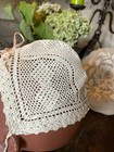 Antique Crocheted Lace Baby Bonnet - Early 20th Century