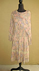 Vintage Nipon Boutique Multicolor Floral Pintuck Partial Button Prairie Dress 6