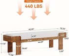 63   Modern Upholstered Solid Wood Entryway Bench With Sturdy Leg For Hallway