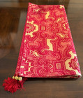 Vintage Luxury Jacquard Tapestry Damask Upholstery Fabric Wall Hanging - Crimson