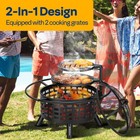 36   Wood Burning Fire Pit W  2 Grills Outdoor Backyard Patio Barbecue Fire Pit