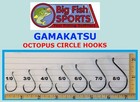 Gamakatsu  208 Octopus Circle Hook 25 Hooks Value Pack New  Pick Your Size  