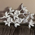 Vintage Syroco Floral Wall Plaques Set Of 2 Cottage Mcm Hollywood Regency 4564
