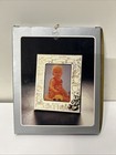 Silverplate Birth Record Baby Photo Frame Gift Newborn Name weight date Nice