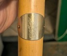 Lauren Ralph Lauren Burgundy Classic Umbrella Polo Pony Logo Wood Handle