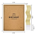 24 Gold Spiral Cake Candles  Thin Metallic  Wedding Party Decorations