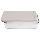 Pyrex 7210 3-cup Glass Dish   7210-pc Warm Stone Gray Food Storage Lid  4-pack 