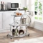 Home Bar Serving Carts 3 Tier Kitchen Carts On Wheels Mobile Bar Carts For Ho   