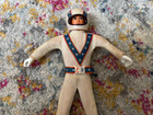 Vintage Evel Knievel Stunt Cycle Racing Figure Complete W  Original Belt Helmet
