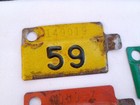 --1959 1960 1961 North Dakota License Plate Metal Registration Renewal Tags Tabs