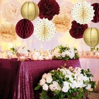 70th Birthday Decorations For Women Burgundy Rose Gold 70th Birthday Party De   