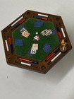 Vintage Artisan Poker Game Table Dollhouse Miniature 1 12