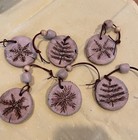 Six  Elder Futhark Runes On 2  Wooden Disc                      Spell Futhark Wood Disc