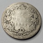 1892 Canada 25 Cents Quarter Silver Coin Victoria Bust