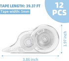 12 Pcs 39 4 Ft Correction Tape  1 Count  pack Of 12   Transparent 