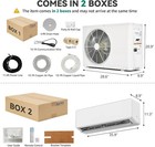 18000 Btu Mini Split Ac Heat Pump 20 Seer2 230v 3 Level Eco 1250 Sq  Ft White