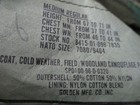 Usgi M-65 Field Jacket Medium Regular Woodland Camo Bdu Cold Weather Army Coat
