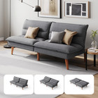 Convertible Corduroy Futon Sofa Bed Small Loveseat Sleeper  Multicolor  Freeship
