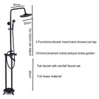 Floor Mount Freestanding Black Bathtub Faucet Clawfoot Tub Filler W hand Shower