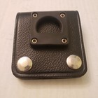 Leathersmith Duty Belt Loop Radio Holder Clip Black Leather Vintage