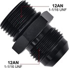 Orb O-ring An12 12an To An12 12an Male Adapter Fitting Black Pack Of 2