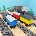 Wooden Railway 3 Salt Box Car Train Custom Made Thomas Friends Brio Choose Color