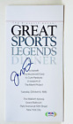 Joe Montana Signed  great Sports Legends Dinner  Program - 49ers Hof Psa dna