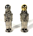 Neiman Marcus Godinger Silver Art Co Nutcracker Toy Soldiers Salt   Pepper Set