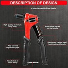 Compact Rivet Gun Kit With 200 Rivets   Sturdy Case - Perfect For Professionals