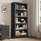 71  Farmhouse Bookcase Adjustable Shelves 5 Tier Tall Bookshelf With Wooden Legs