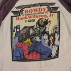 Vintage Hank Williams Jr Bocephus T-shirt 80s Country Music Raglan Rare Xl Usa