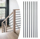 40-pack Metal Stair Rail Balusters 44    Black Iron Spindles Square Base