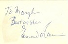 T-randy Turpin  edmond O brien Autographed Album Page With Coa-