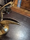 Rare Vtg Handmade Brass Signed Middle Eastern Coffee Pot  Tea Pot 11  Tall Vgc