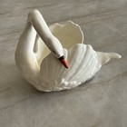 Vintage Czechoslovakia Ceramic Swan   Turkey Bird Planters Art Pottery Pair