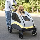 Foldable Xx-large Dog Pet Mobile Stroller Pram Carriage Jogger Holds Up To 121lb