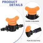 30-pack 1 4 Inch Plastic Drip Irrigation Valves For Drip Tubing  orange 
