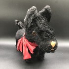 Antique Mohair Black Scottie Terrier Dog Stuffed German Made Steiff 1930s