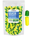 Size 00 Green   Yellow Empty Gelatin Pill Capsules Kosher Gluten-free Usa Made