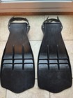 Turtle Fins - Xl Black Scuba Diving Fins Pair With Adjustable Heel Straps