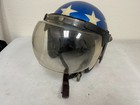 Vtg Stars Stripes Metal Flake Easy Rider Motorcycle Helmet Bubble Shield