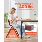 Uimoso Wooden Folding Chairs With Padded Cushion And Wooden Frame White Set Of 2