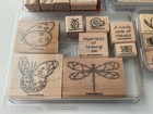 Stampin Up Stamp Lot Of 4 Bugs Insects Flowers Very Good Condition 