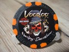 Voodoo Harley Davidson Emblem Poker Chip - New Orleans  La - Black   Orange